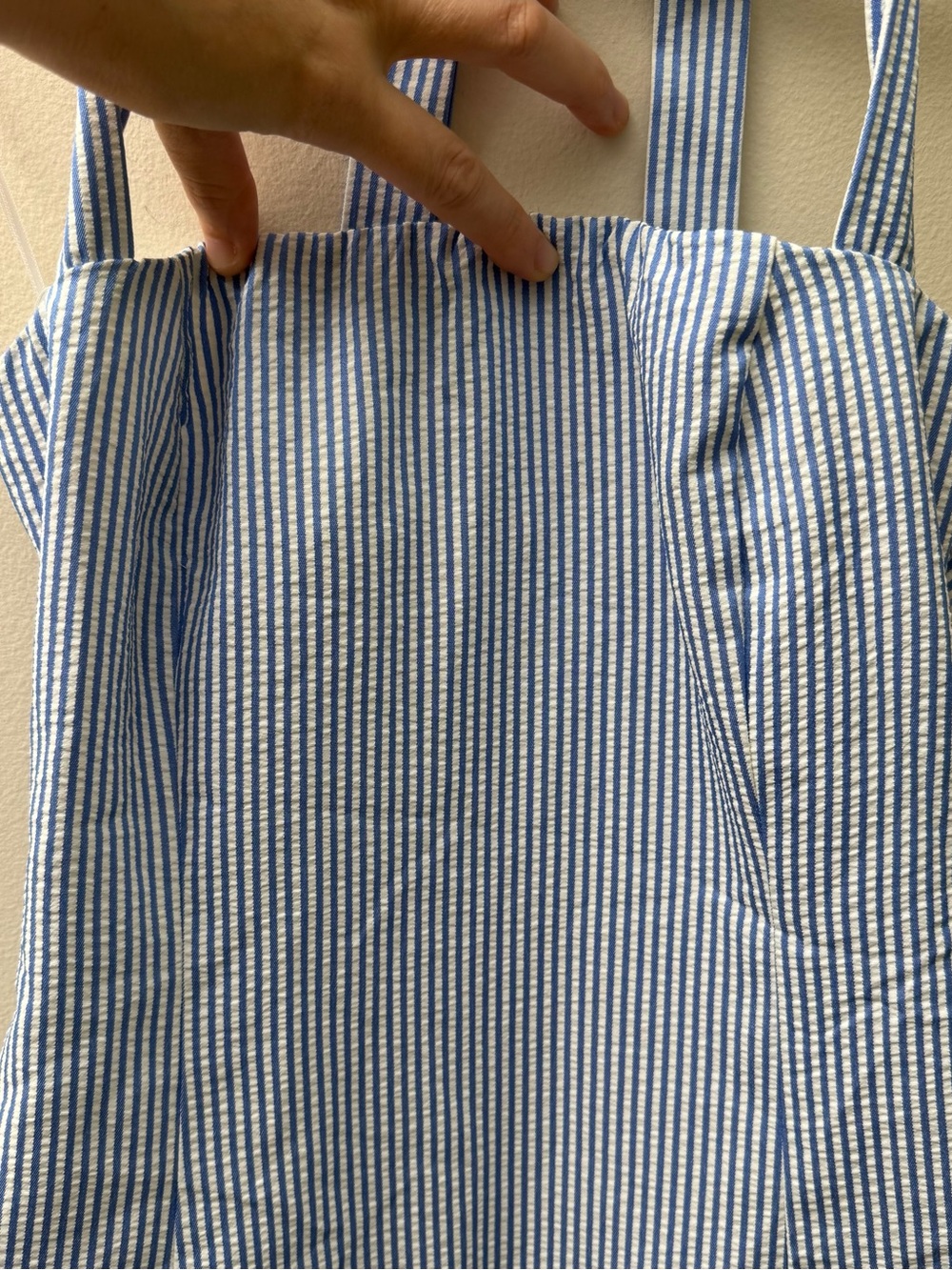 Edikted Pinstripe Bubble Skirt Halter Mini Dress - Picture 3 of 10